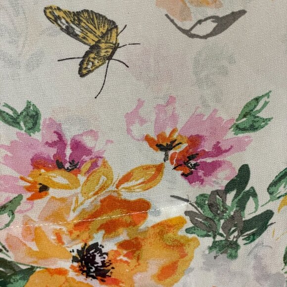 Torrid Womens Plus 14-18 White Floral Butterfly Chiffon Longline Kimono - Picture 8 of 10